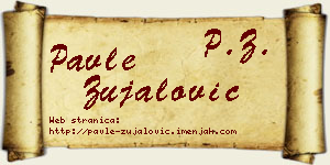 Pavle Zujalović vizit kartica